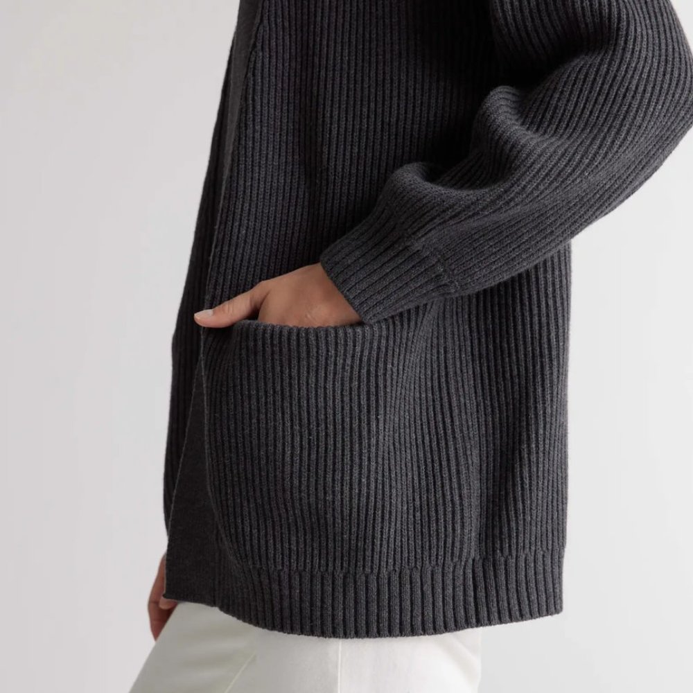 Quince Organic Cotton Oversized Cardigan